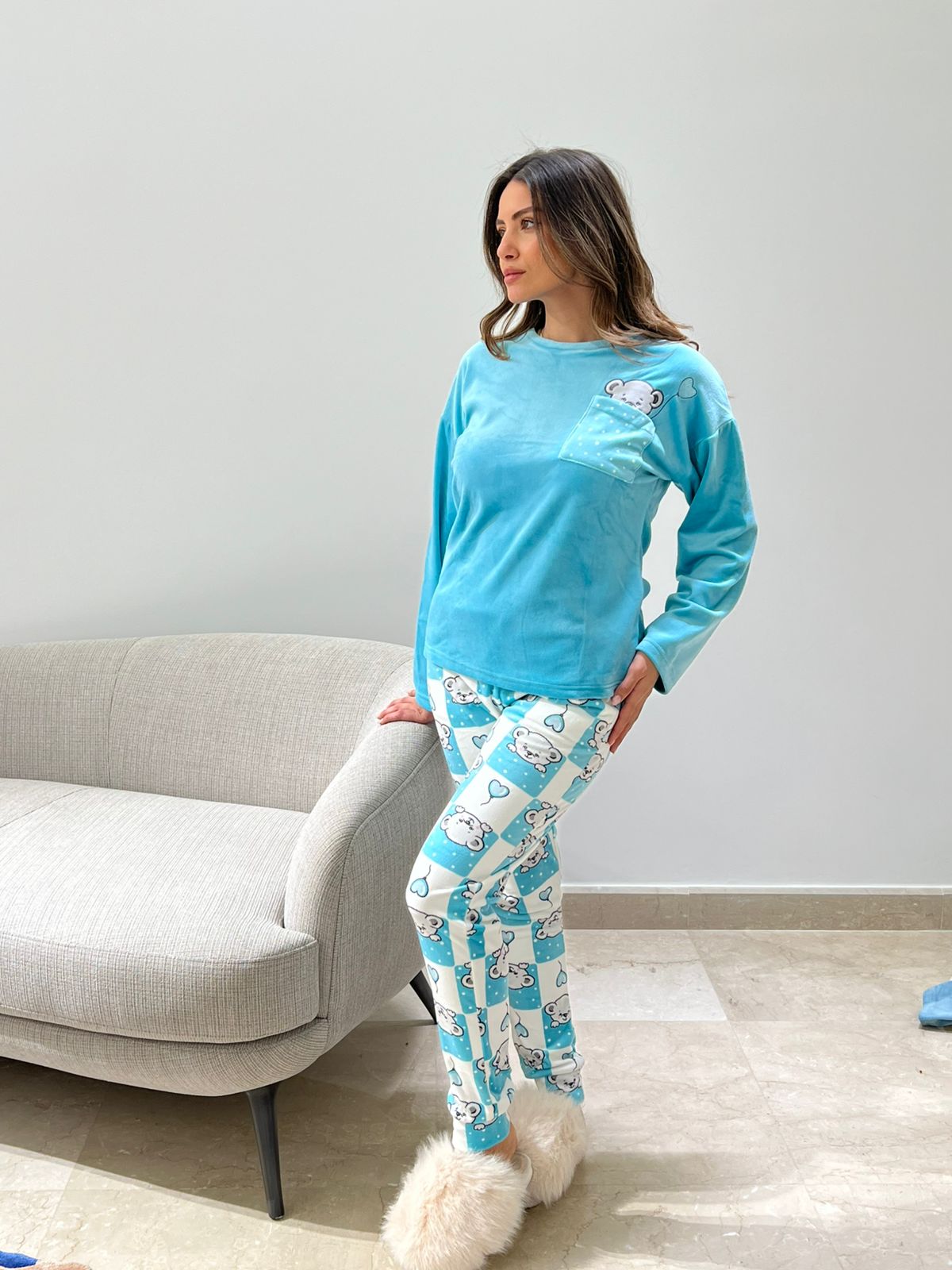 Playful Cozy Pants Pajama Set