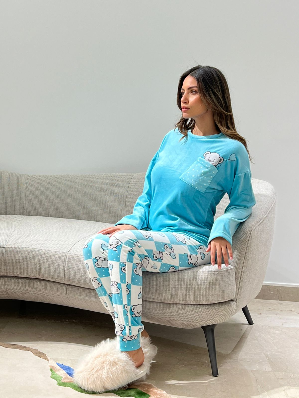 Playful Cozy Pants Pajama Set