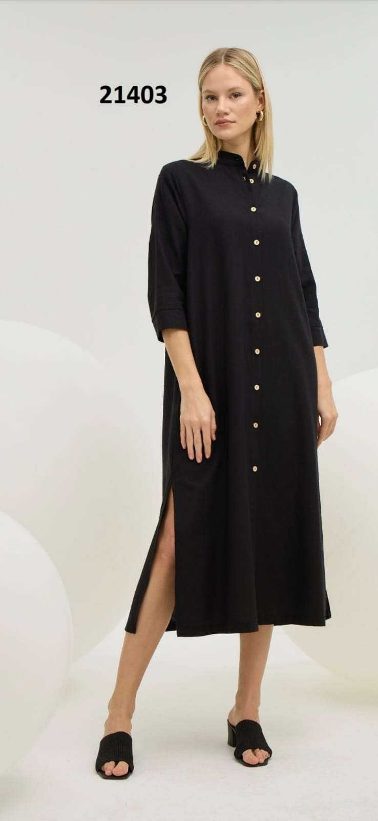 black button-front dress for women - dress women - dresses summer dress