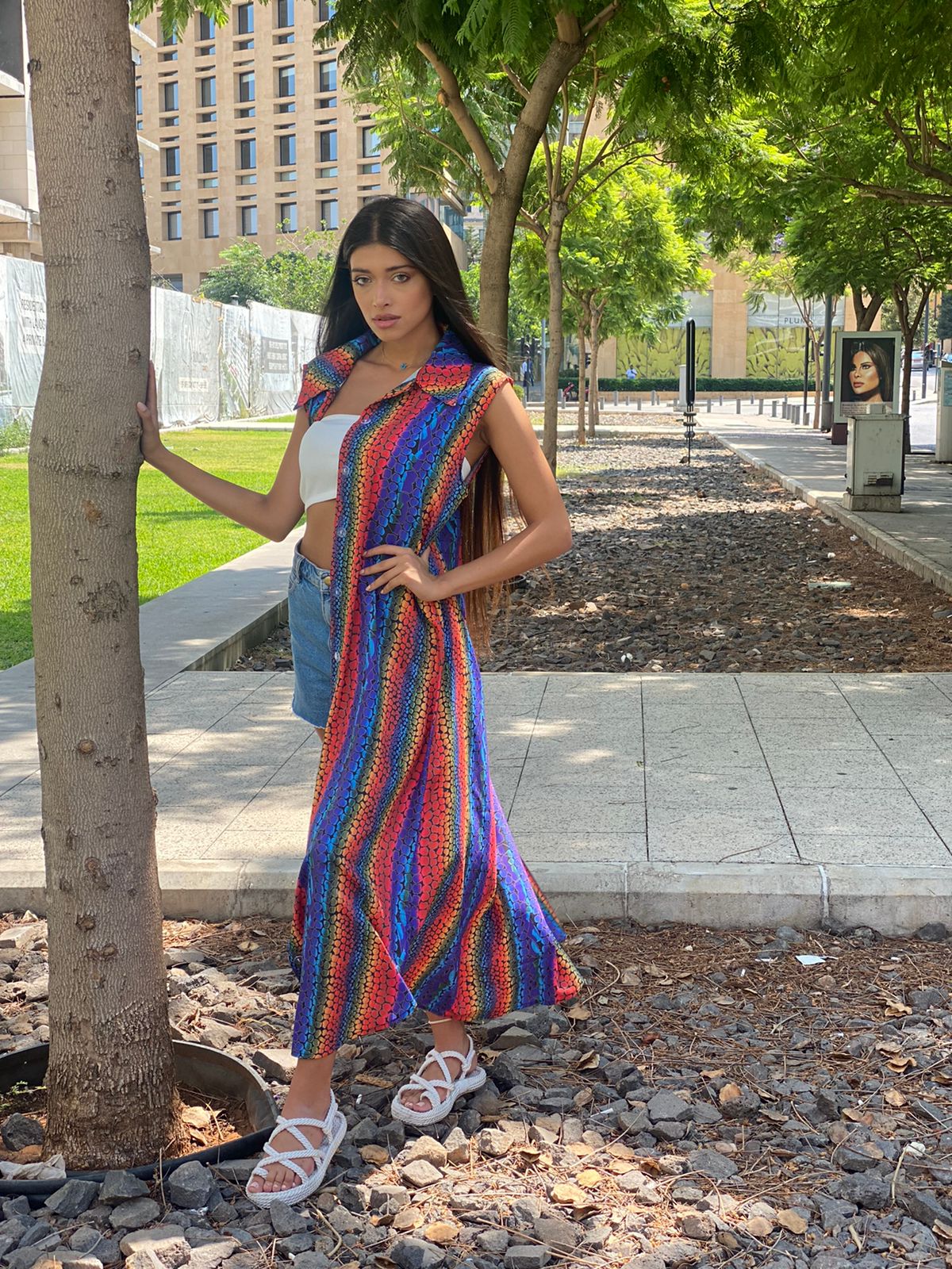 dress with buttons