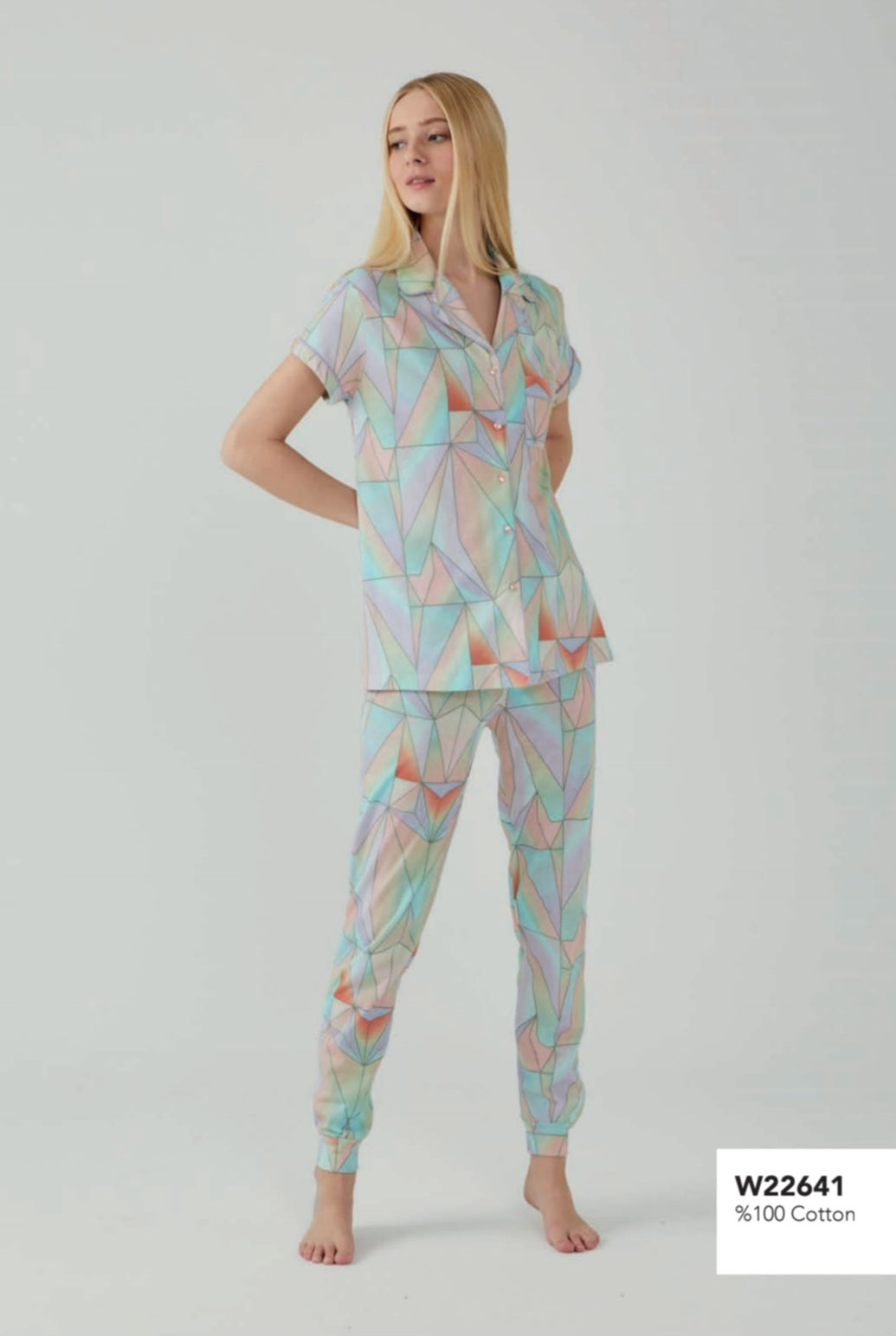 Popjammies Premium Cotton Pyjama Set in vibrant colors