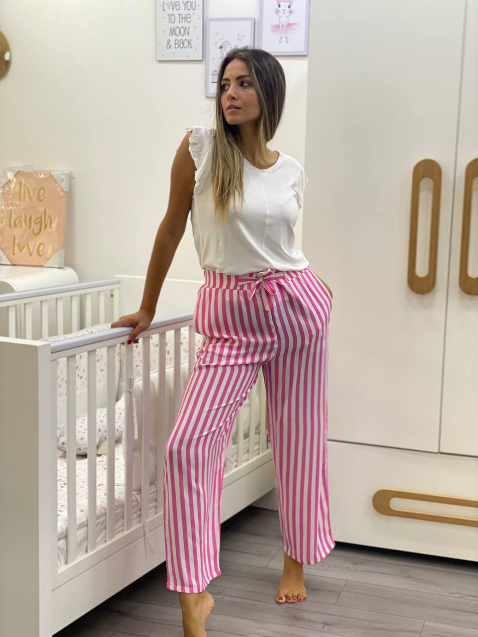 Popsicle Stripe Pants Pajama Set main image 1