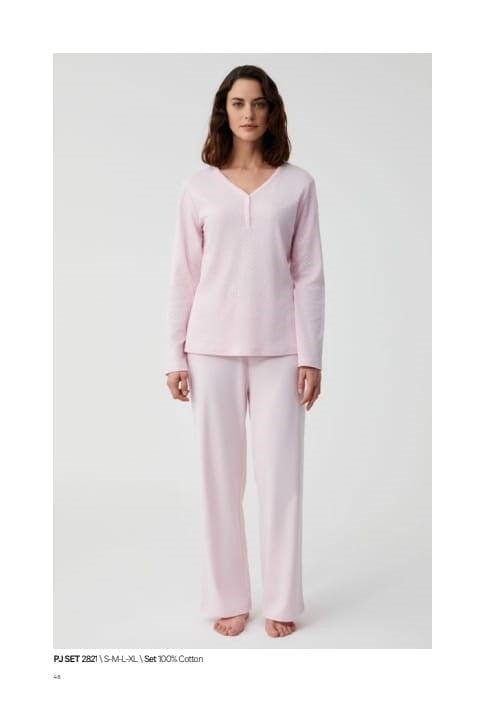 Blush Dream Henley Pants Pajama Set