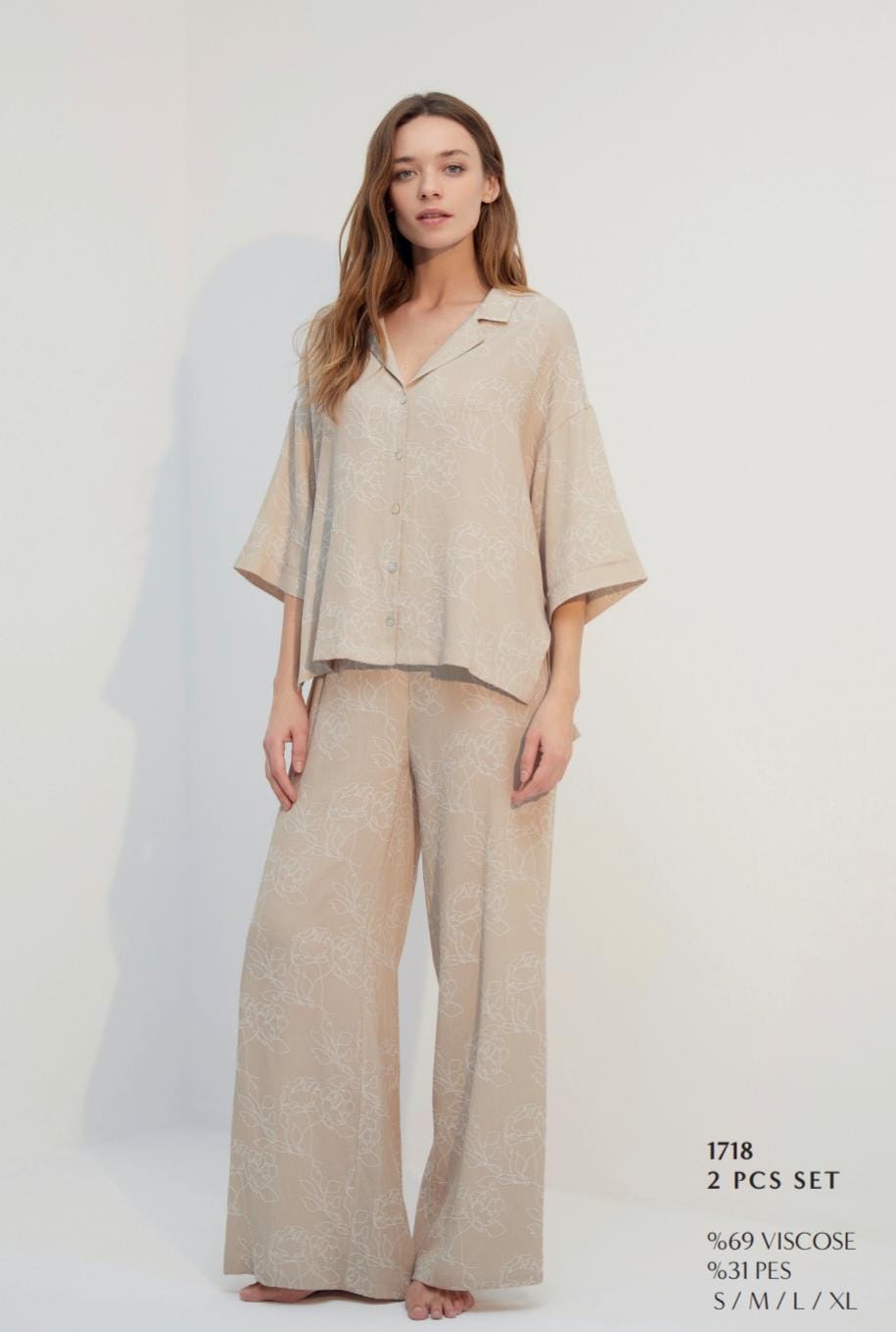 2-Piece Pants Summer Pyjama Set – Lightweight Sleepwear for Women