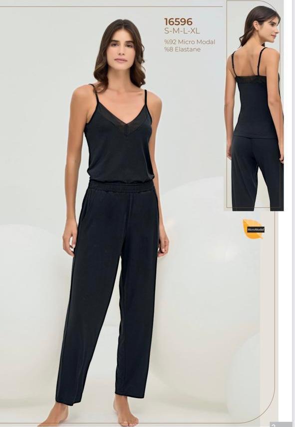 2-piece black summer pyjama set - pajama - soft pajama - women pajama - summer pajama