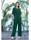 2-piece women’s pyjama set in refreshing green - pajama set - owmen pajama - summer pajama 