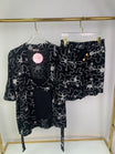 black 2-piece women's short pyjama set - pajama set - women pajama - summer pajama 