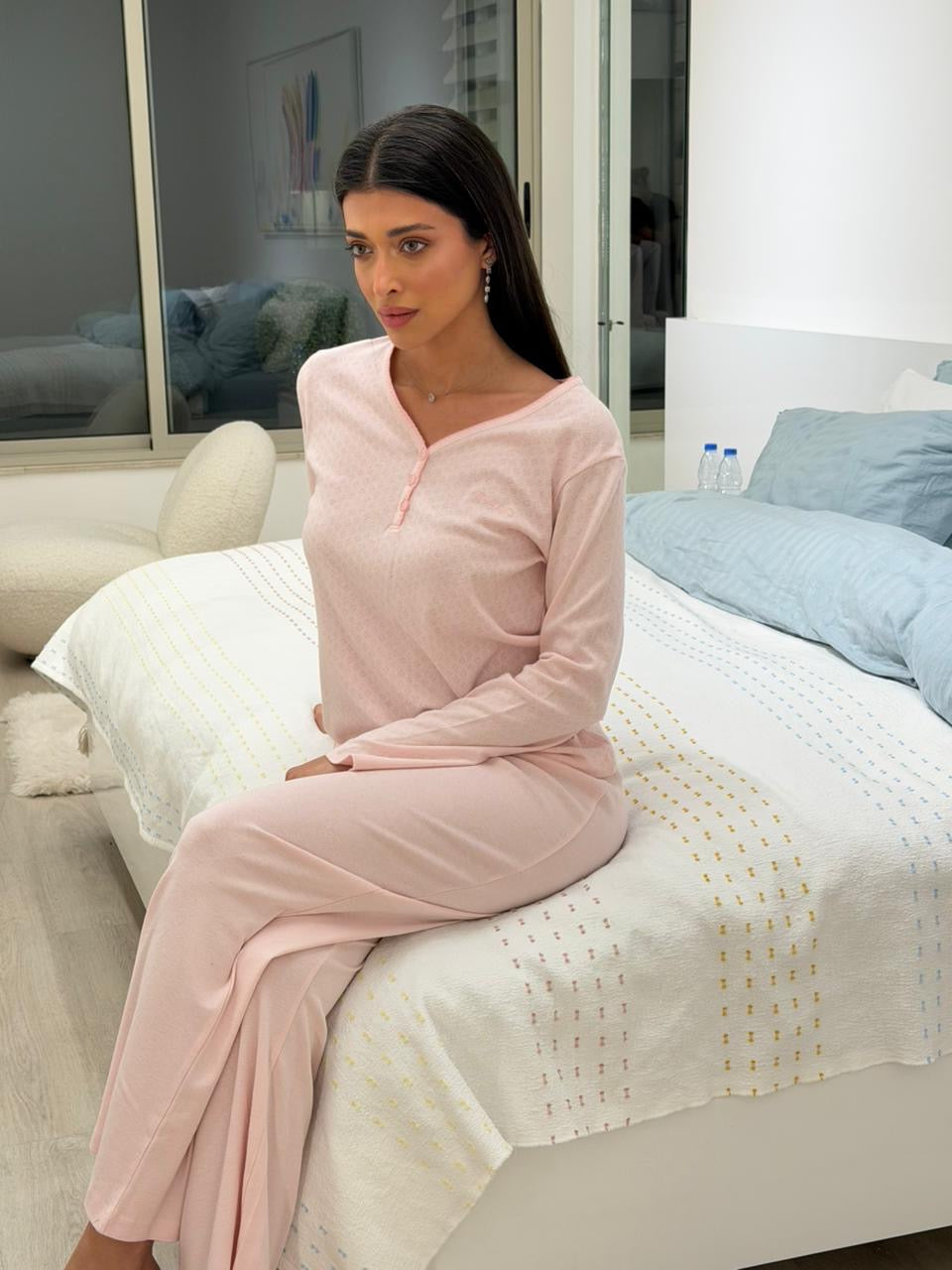 Blush Dream Henley Pants Pajama Set