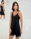 2 pcs black short pyjama set for women - pajama set - women pajama - summer pajama 