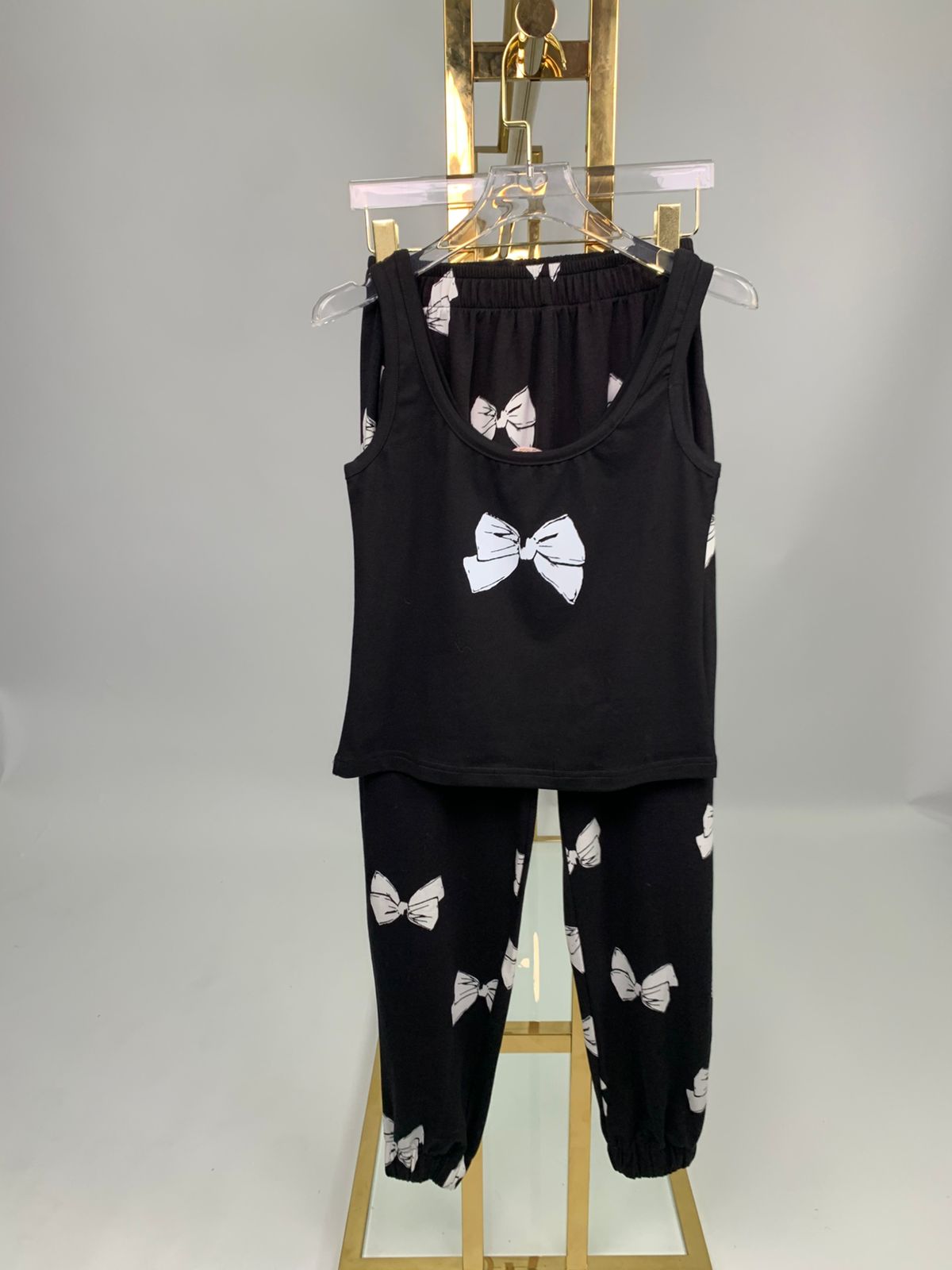 2 piecss women’s pyjama set in black - summer pajama - pajama set - women pajama 