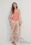 3-Piece Summer Pants Pyjama Set – Lightweight Sleepwear with Robe for Women
