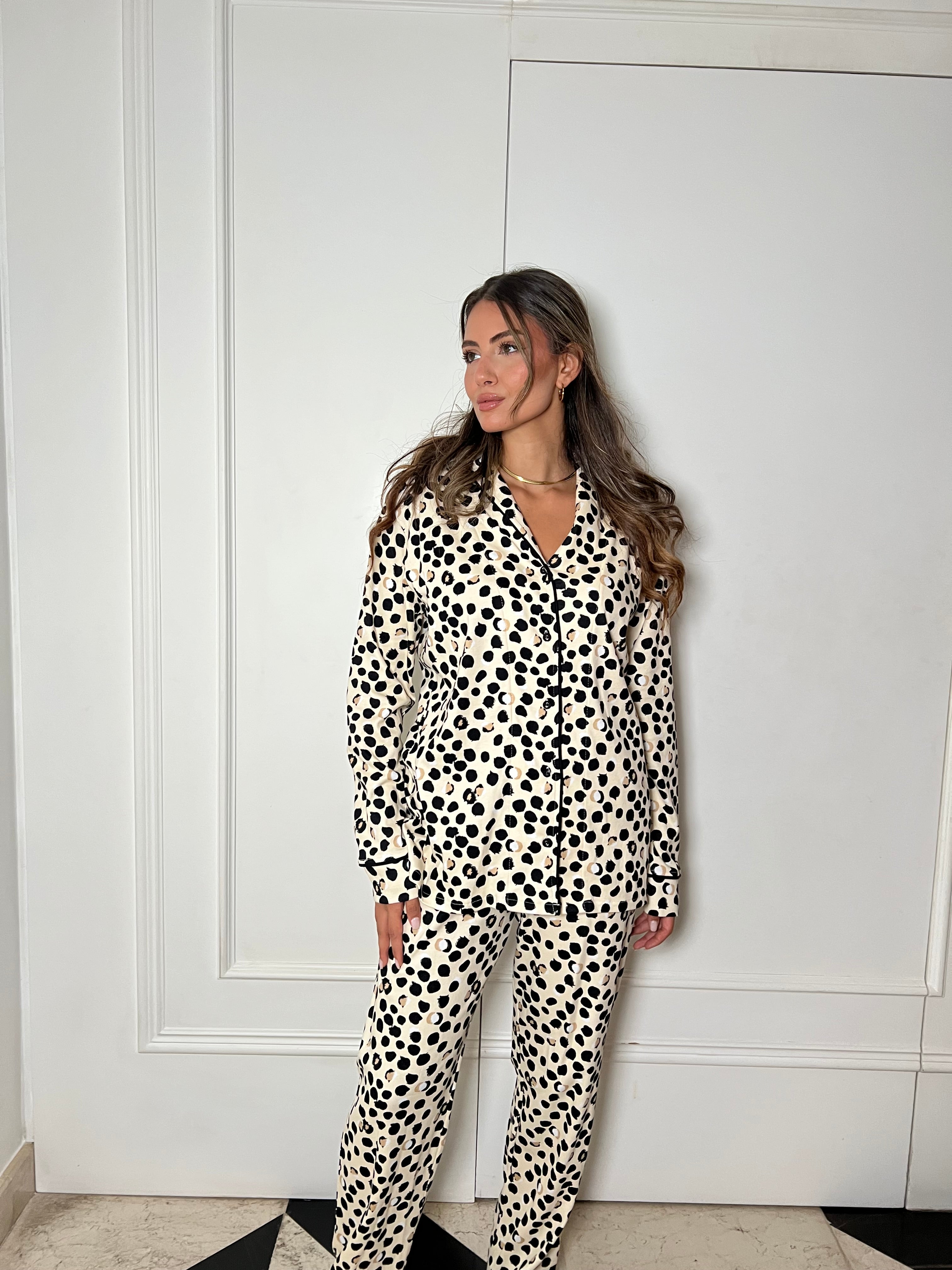 Wild Print Pants Pajama Set