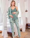 maternity 3-piece summer pyjama set - Maternity PJ - Summer PJ - Women PJ- Pajamas - Breathable Pajamas