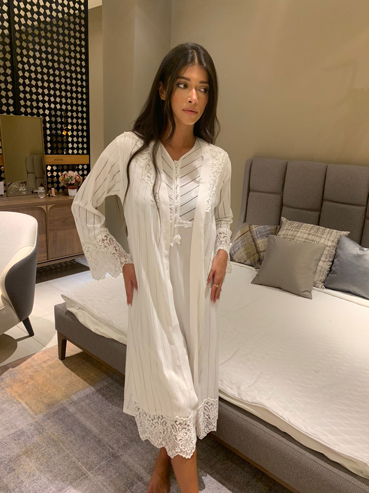 Robe avec peignoir