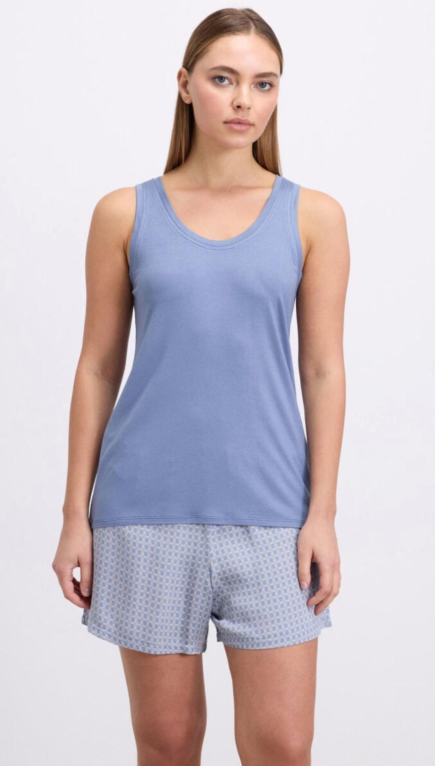 Light Blue Summer Shorts Pyjama Set - Women PJ - Summer PJ - Breathable PJ - Soft - Pyjama
