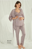 Lilac maternity 3-piece summer pyjama set - Maternity Pajamas - Women PJ - Summer PJ - breathable - soft 