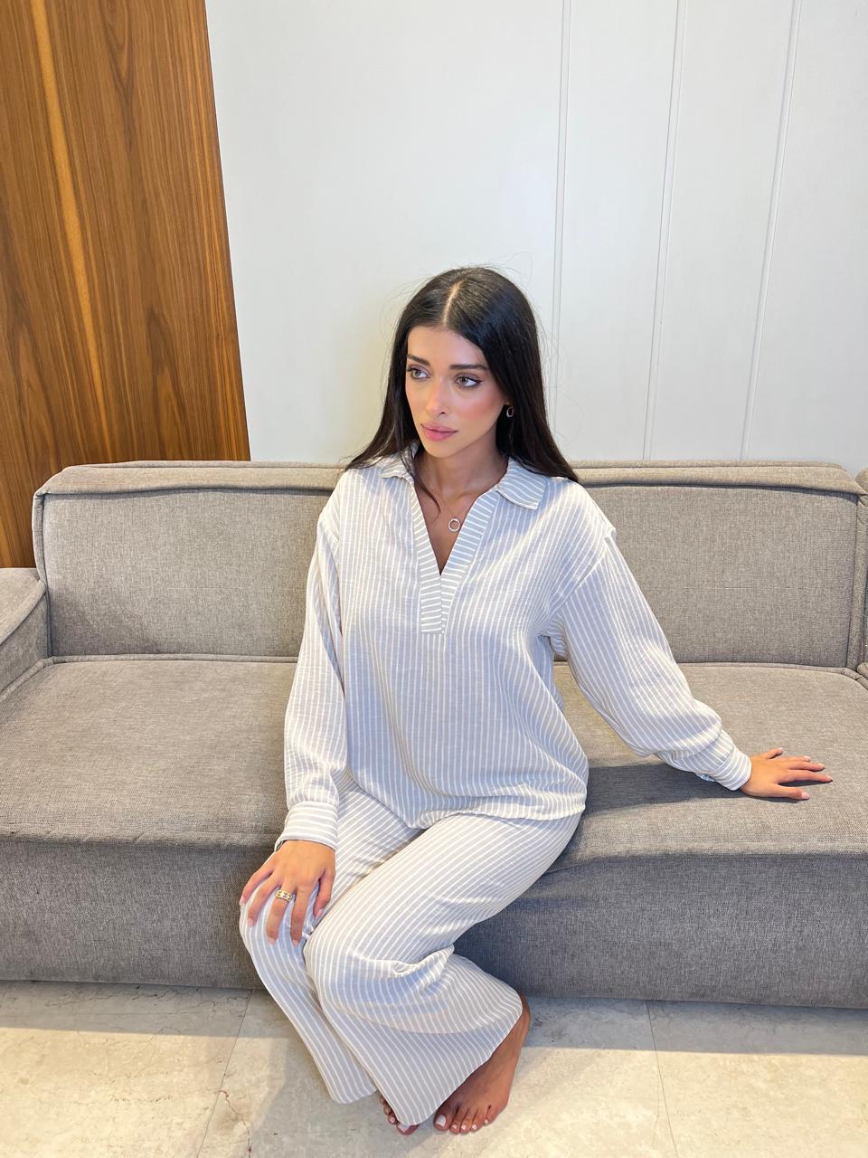 Pinstripe Pajama Set
