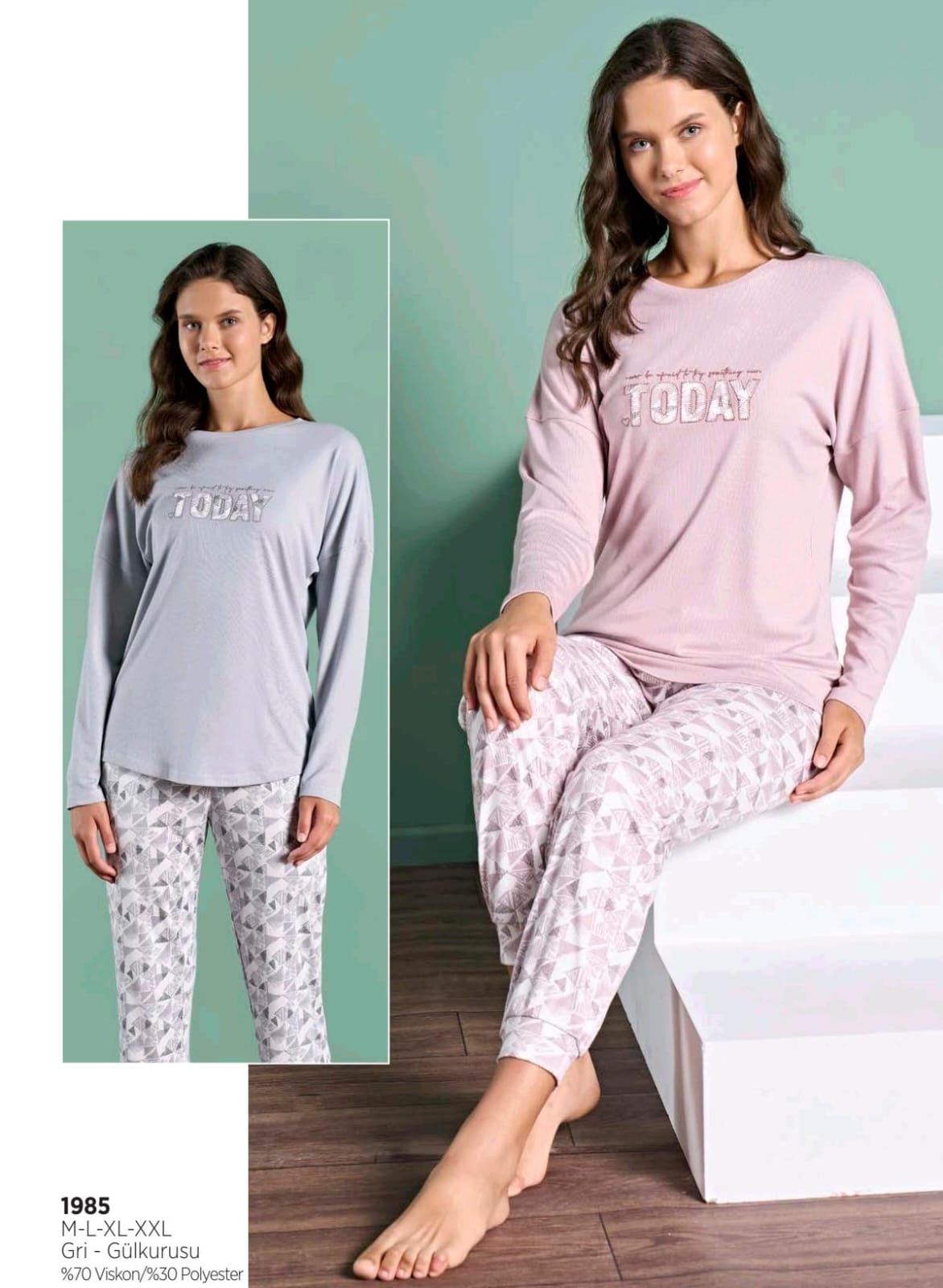 Quartz Geometry Pants Pajama Set