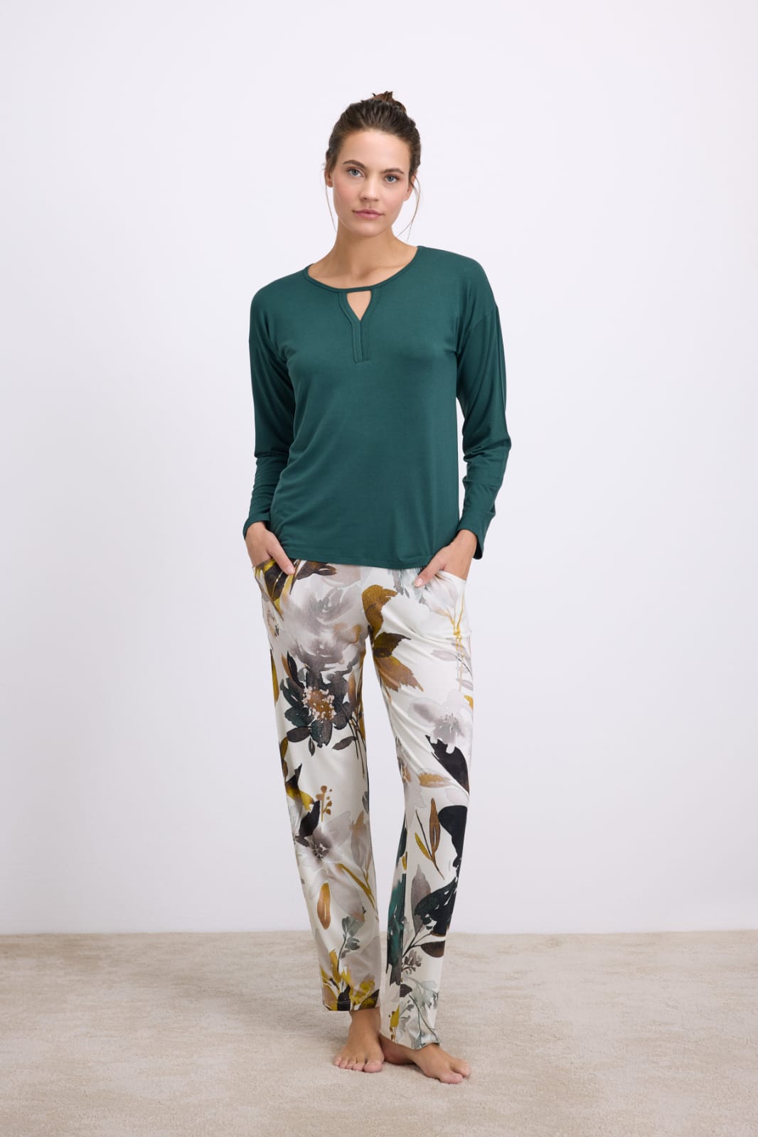 Forest Bloom Pants Pajama Set