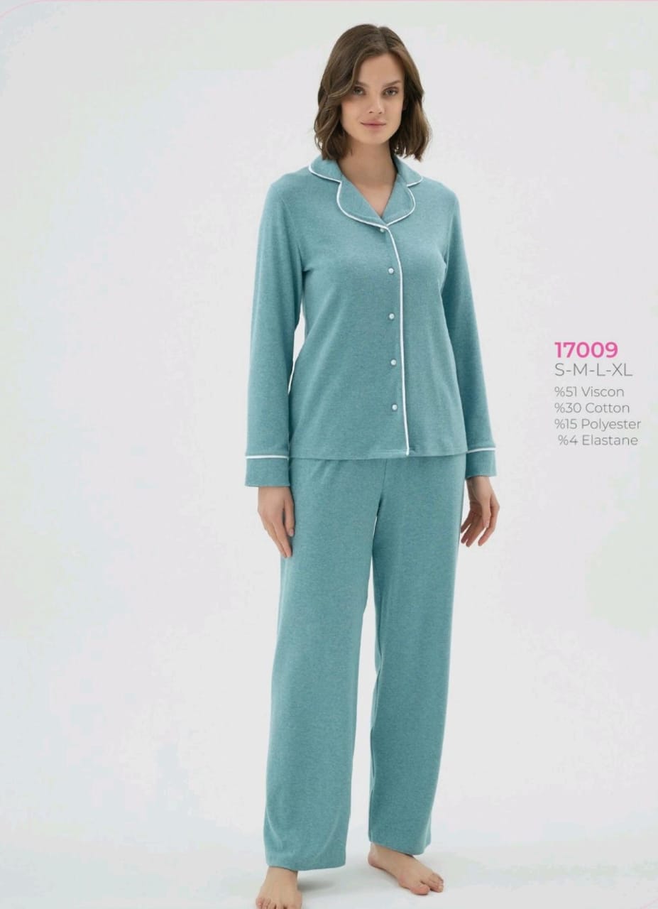 Seafoam Classic Pants Pajama Set