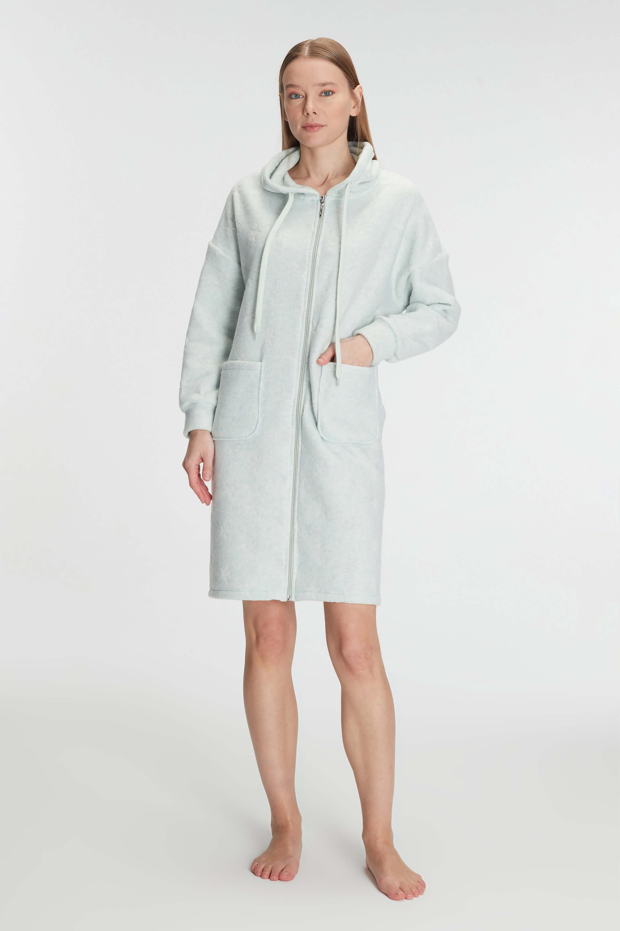 Cloud Soft Zip-Up Hoodie Dress
