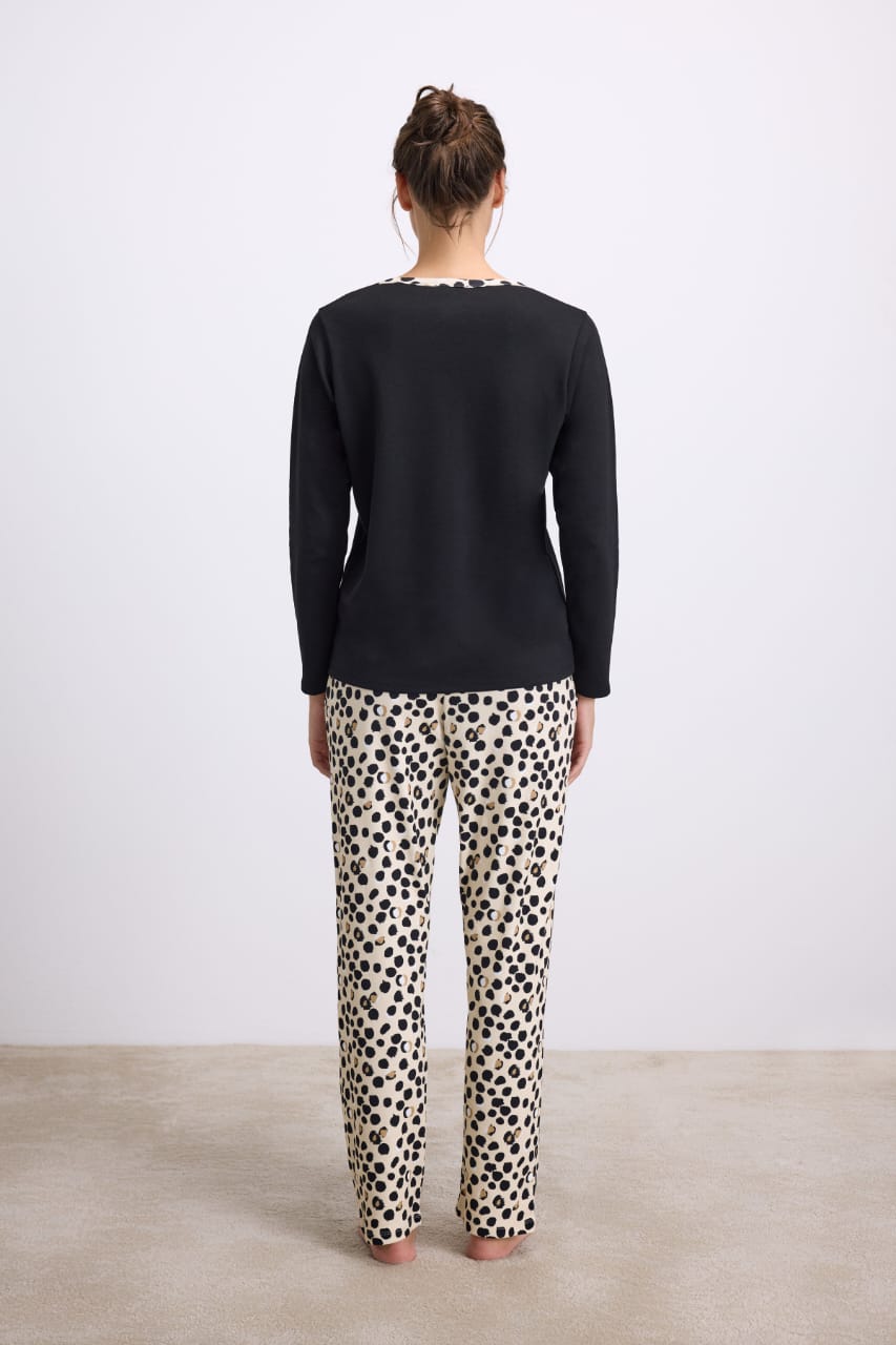 Spotted Sparkle Pants Pajama Set