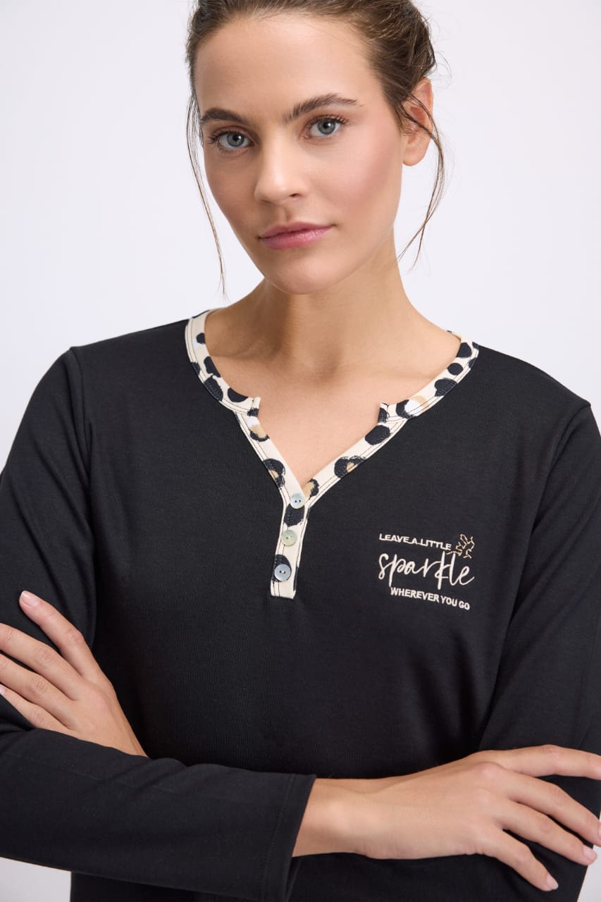 Spotted Sparkle Pants Pajama Set