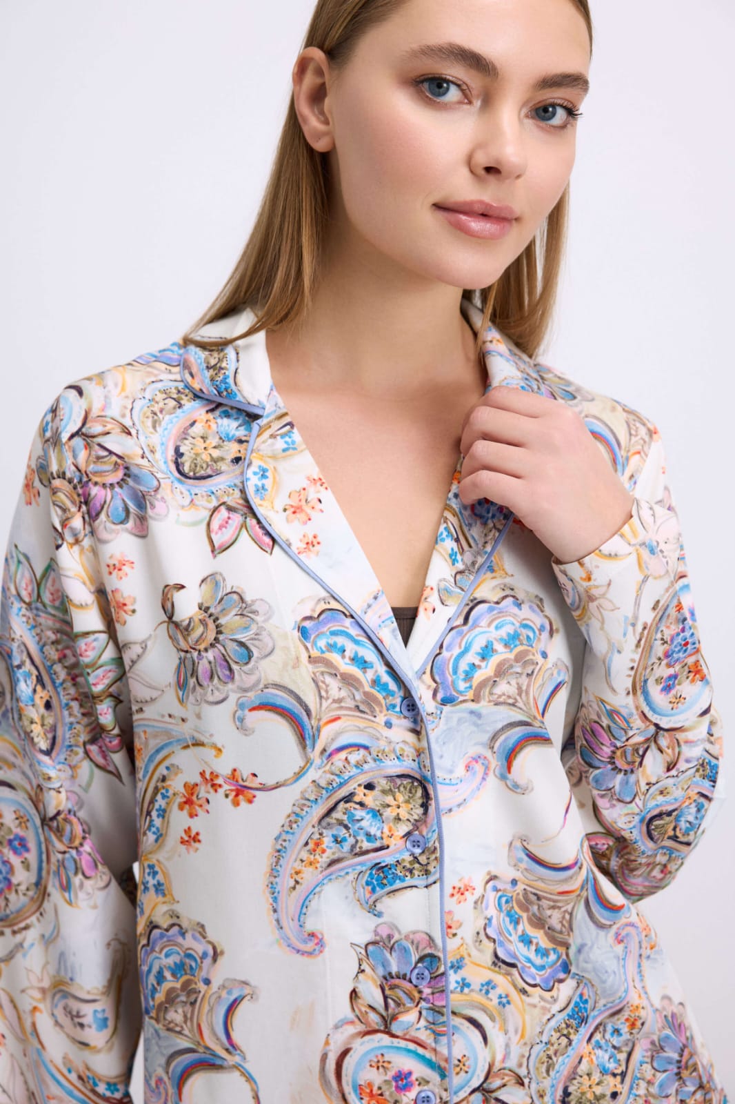 Canvas Bloom Pants Pajama Set