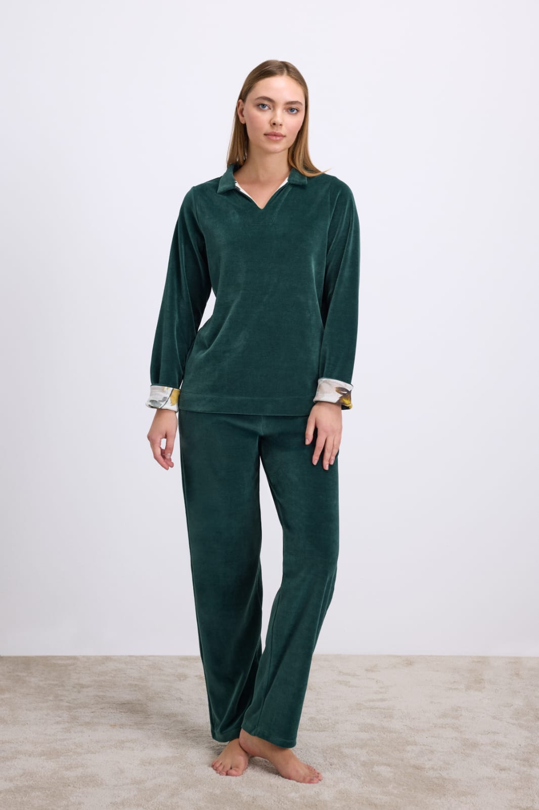 Emerald Luxe Pants Pajama Set