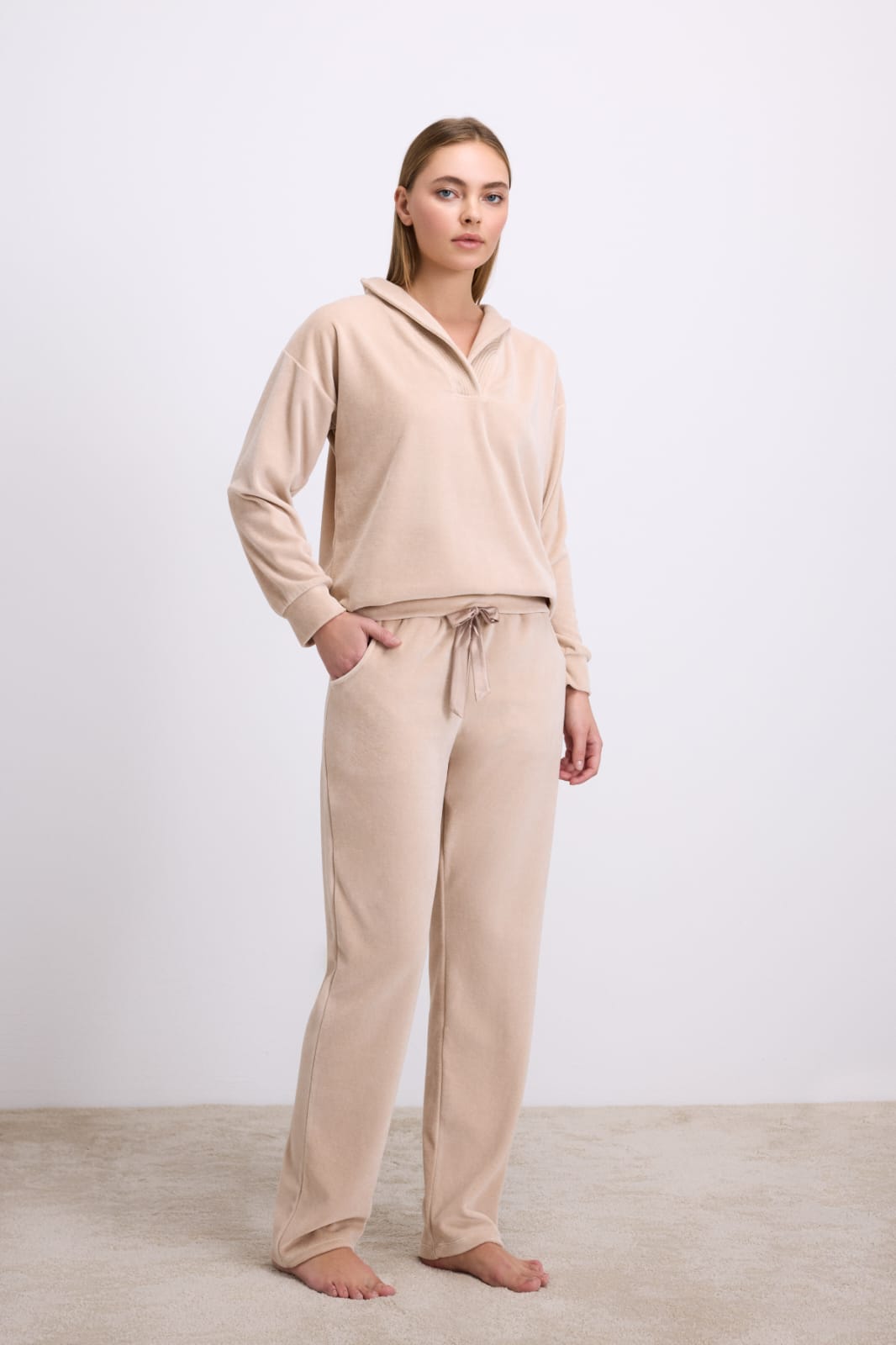 Cloudspun Velour Pants Pajama Set