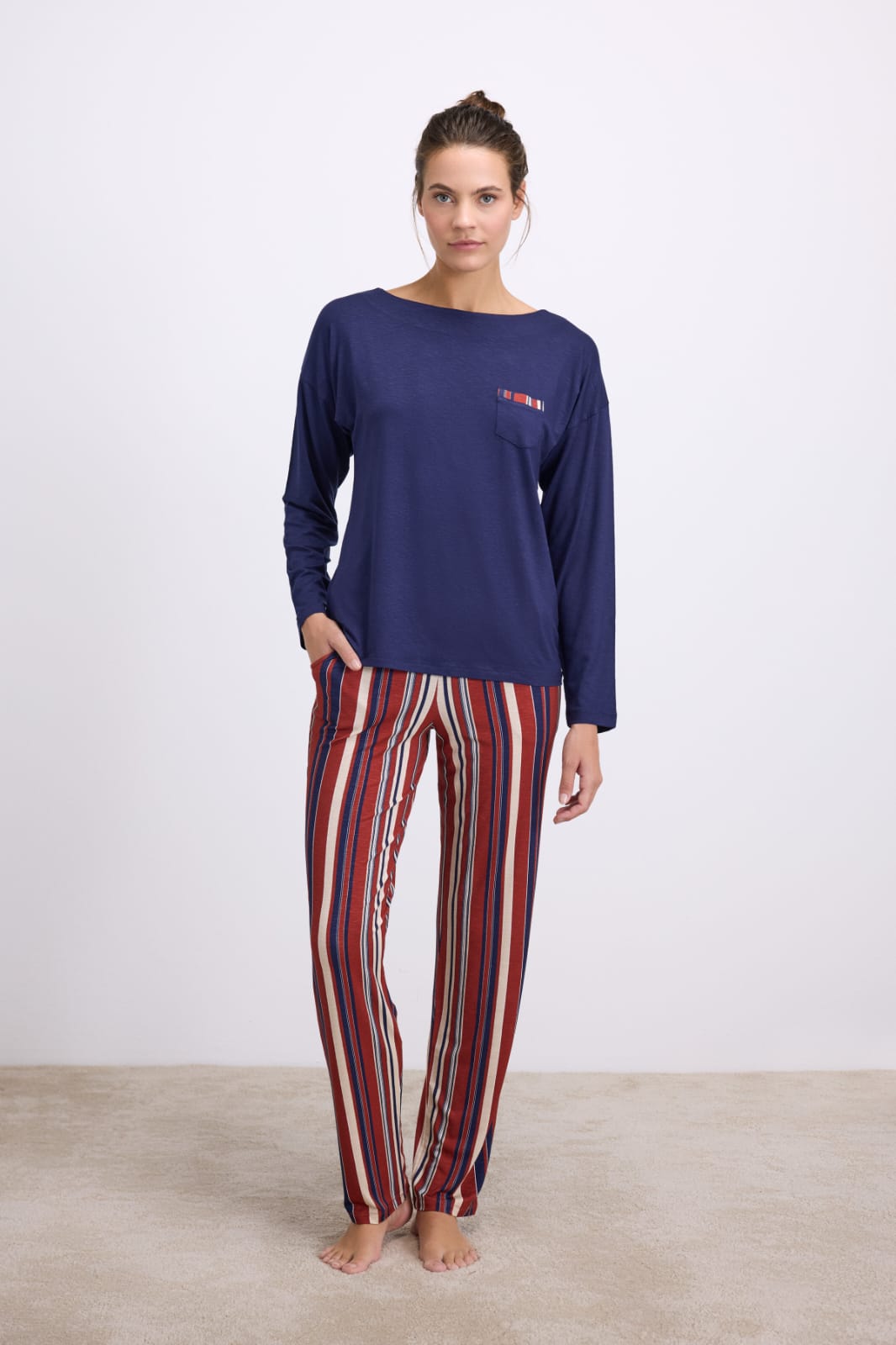 Harbor Stripe Pants Pajama Set