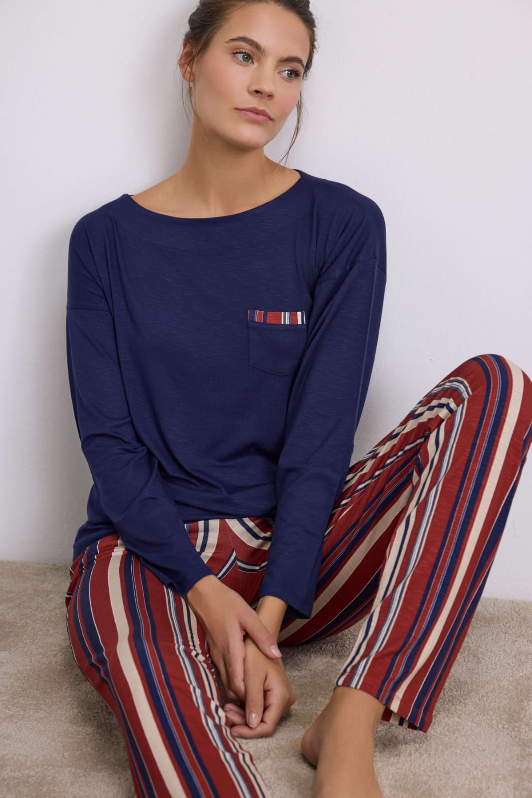 Harbor Stripe Pants Pajama Set