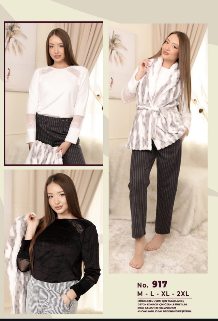 Velvet Whisper Pinstripe Pants Pajama Set