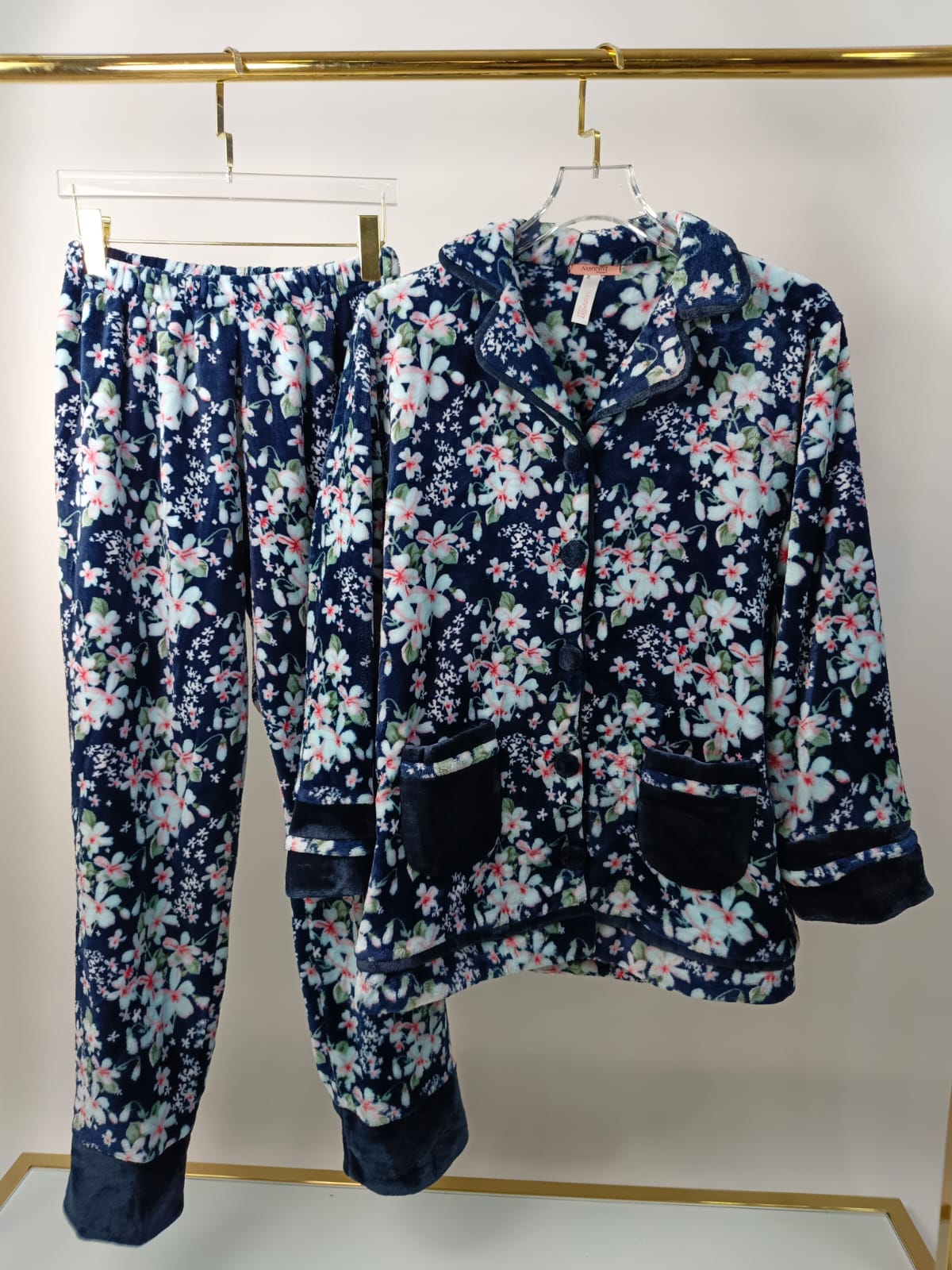 Midnight Garden Fleece Pants Pajama Set
