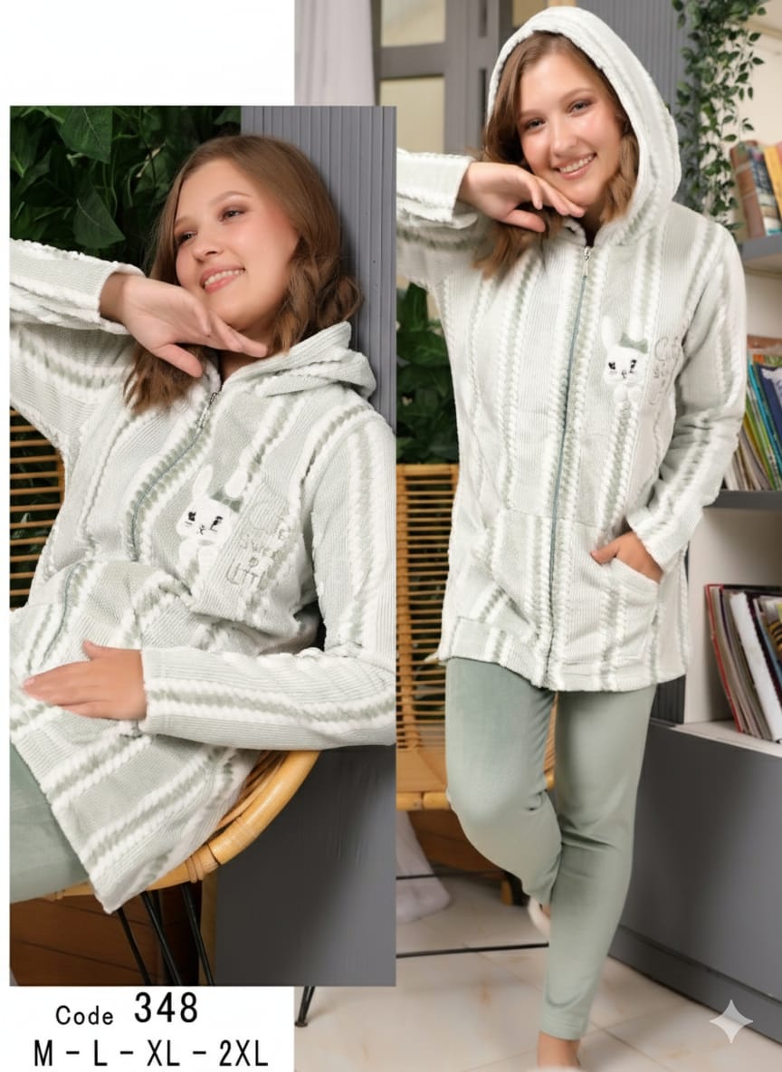 Bunny Cord Pants Pajama Set