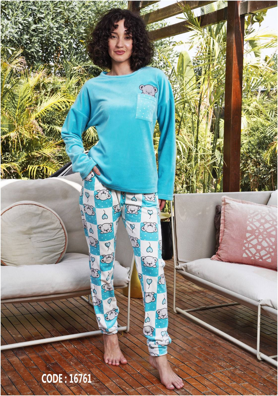 Playful Cozy Pants Pajama Set