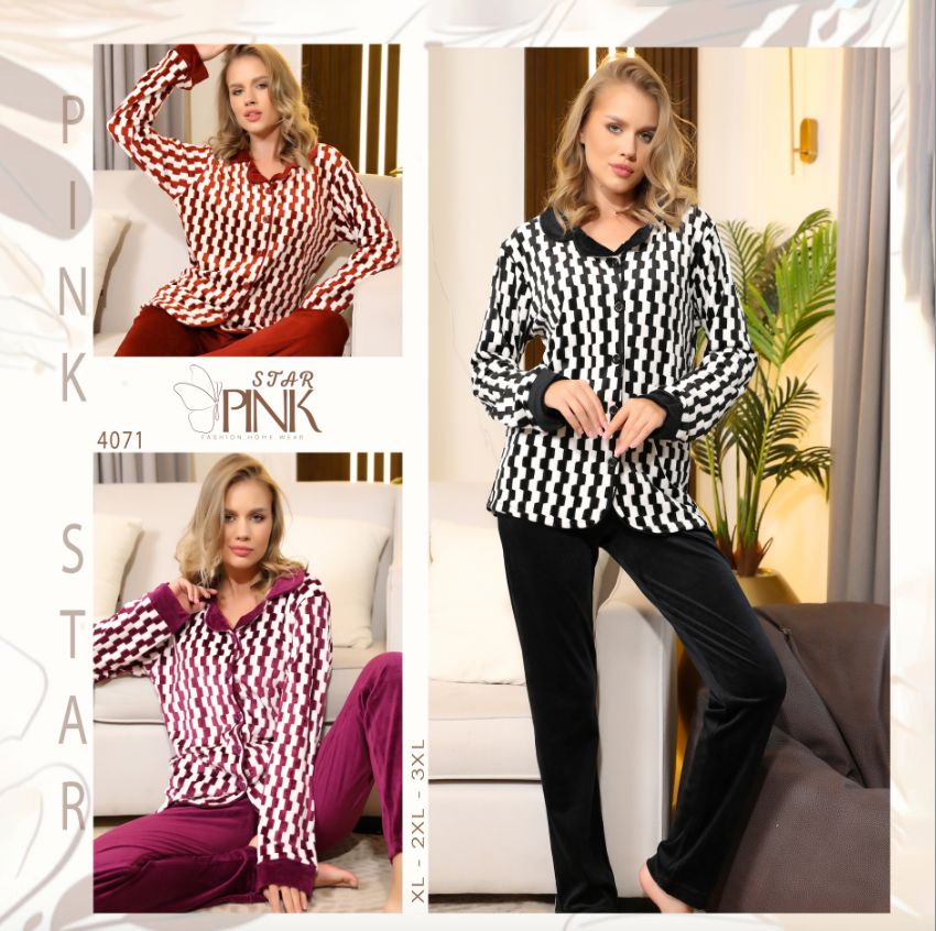 Graphic Ripple Pants Pajama Set