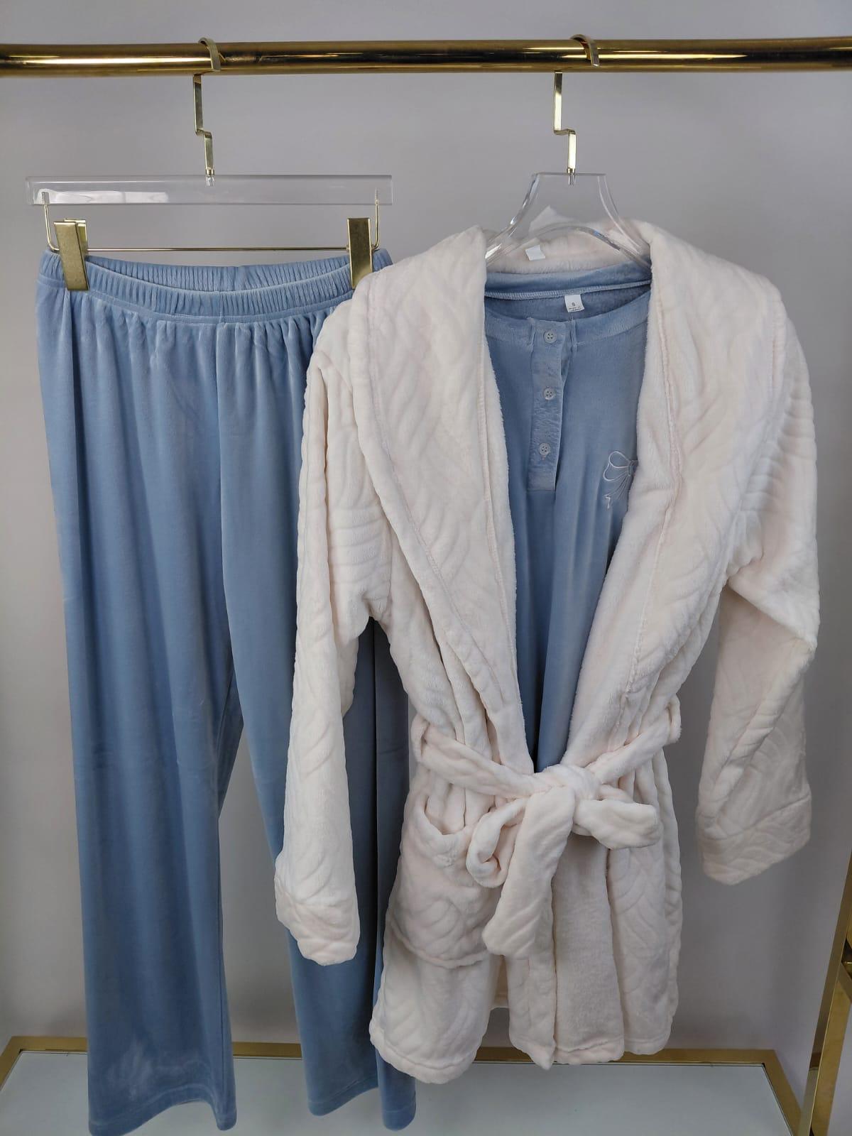 Dream Bow Pants & Robe Pajama Set