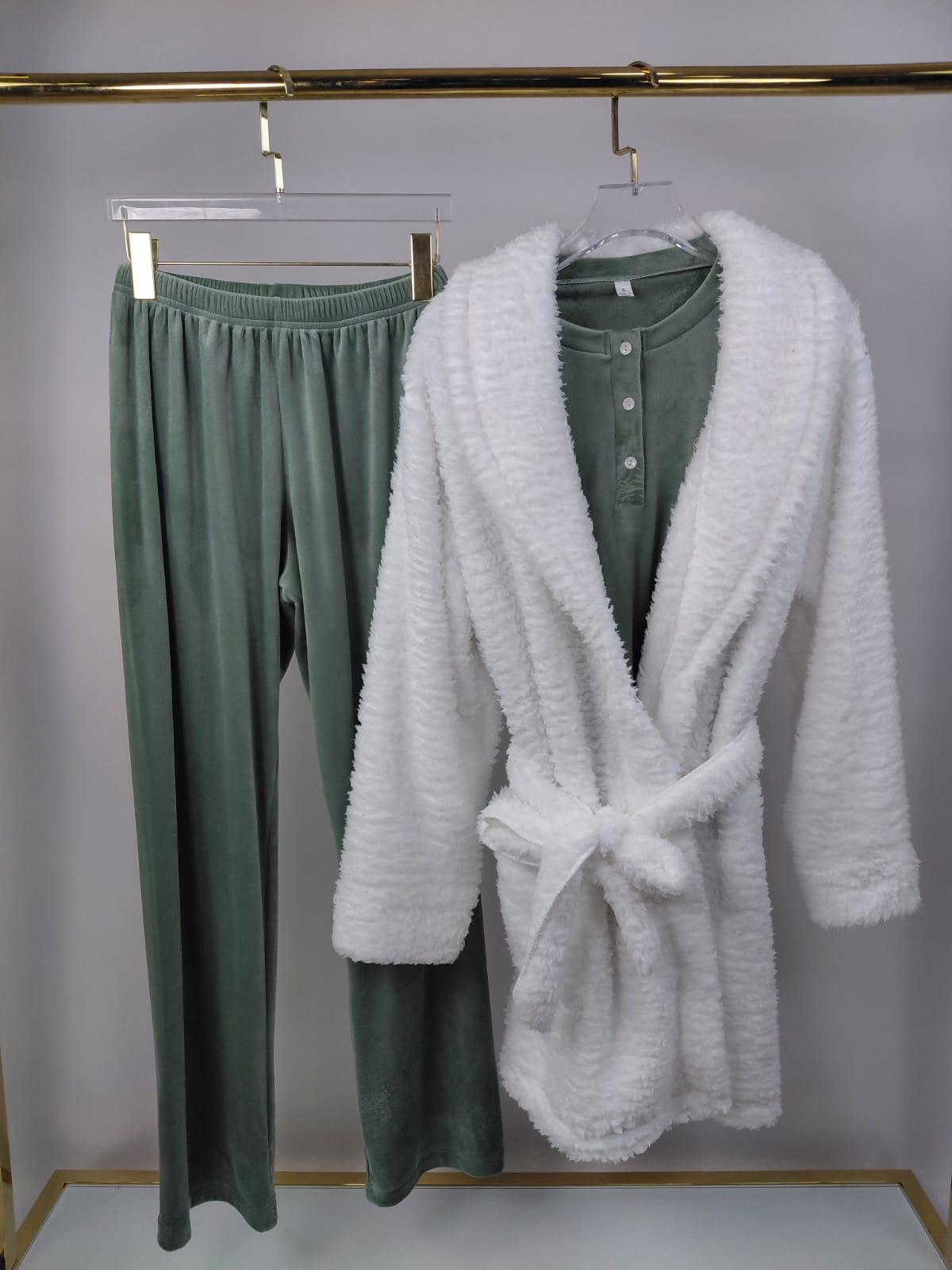 Dream Bow Pants & Robe Pajama Set