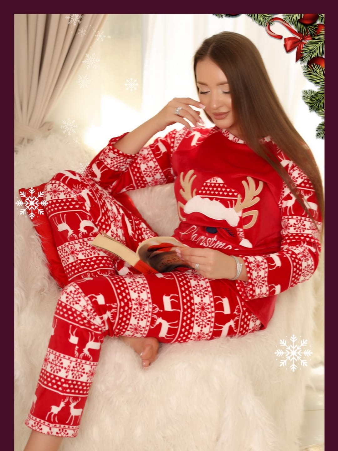 Velvet Christmas Nights Pants Pajama Set