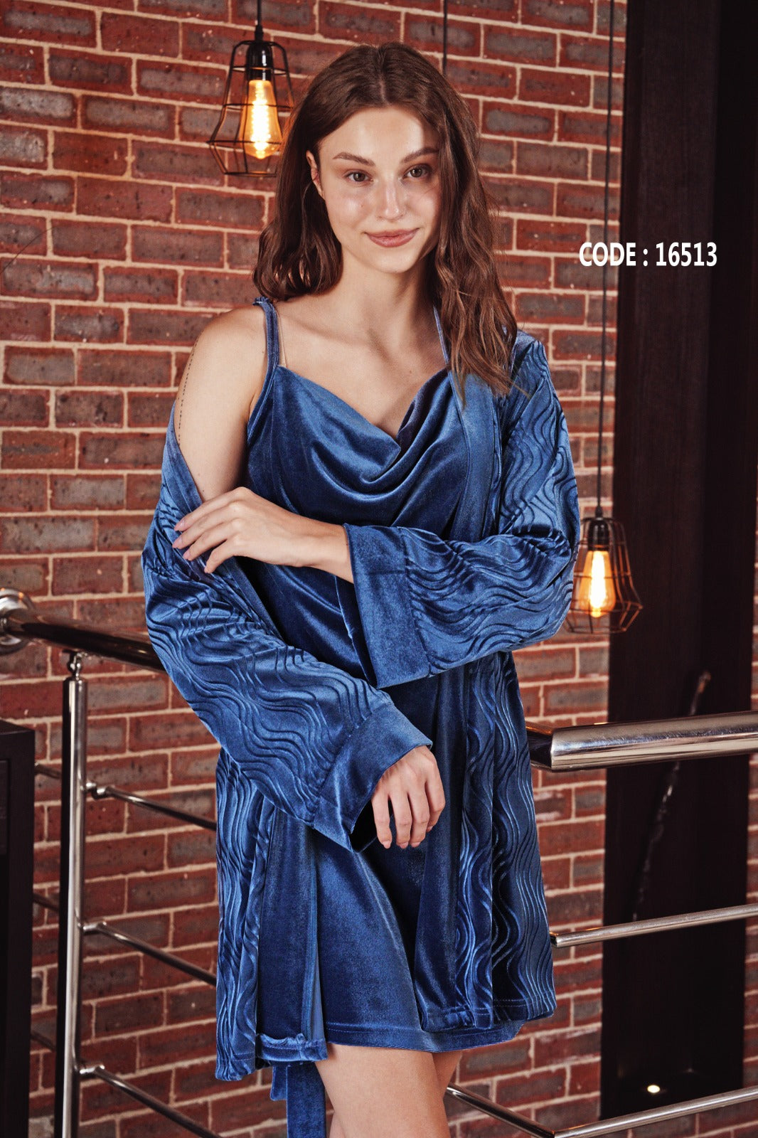 Royal Wave Dress & Robe Set