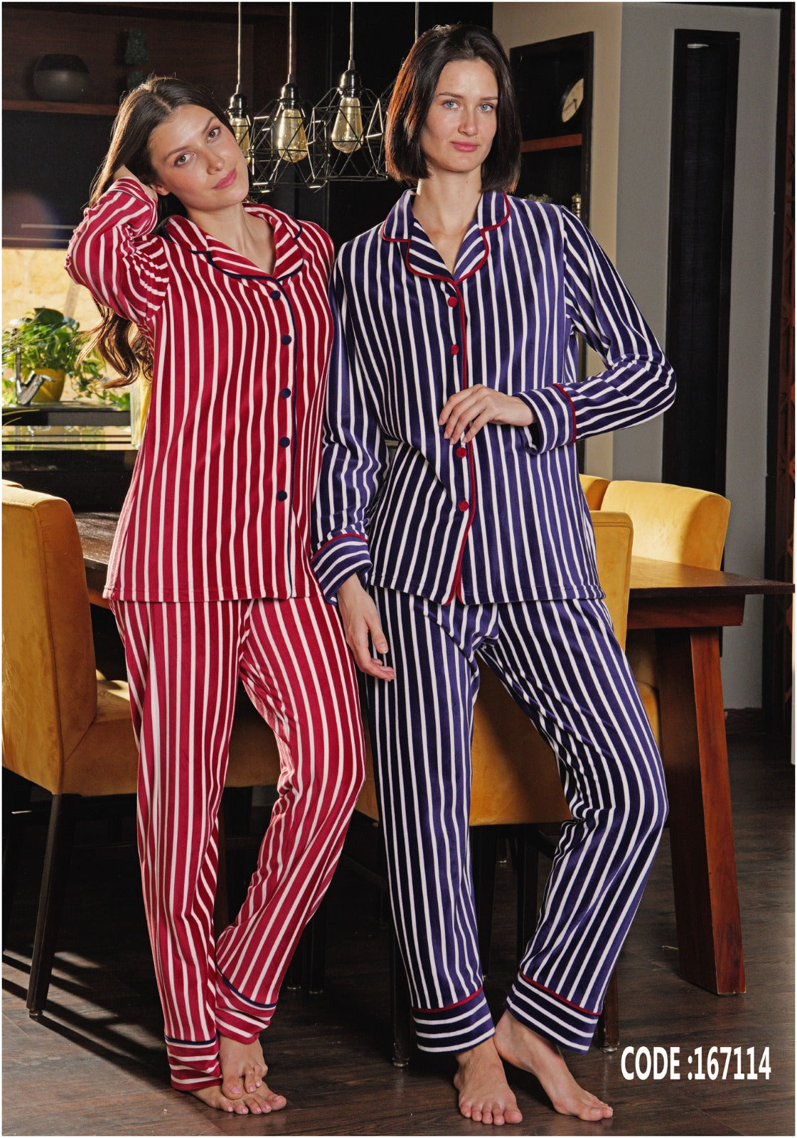 Candy Cane Pants Pajama Set