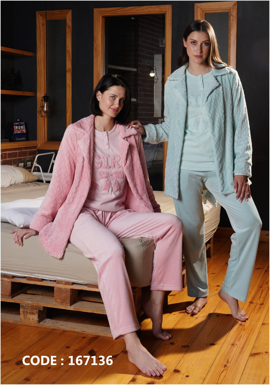 Princess Plush Pants & Robe Pajama Set