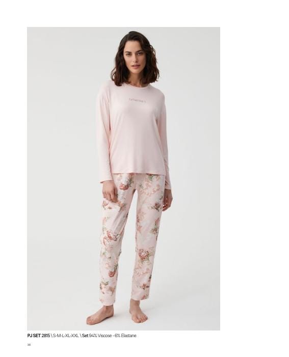 Romantic Floral Pants Pajama Set