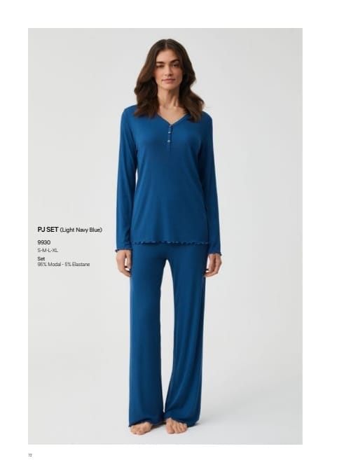 Tranquil Henley Pants Pajama Set