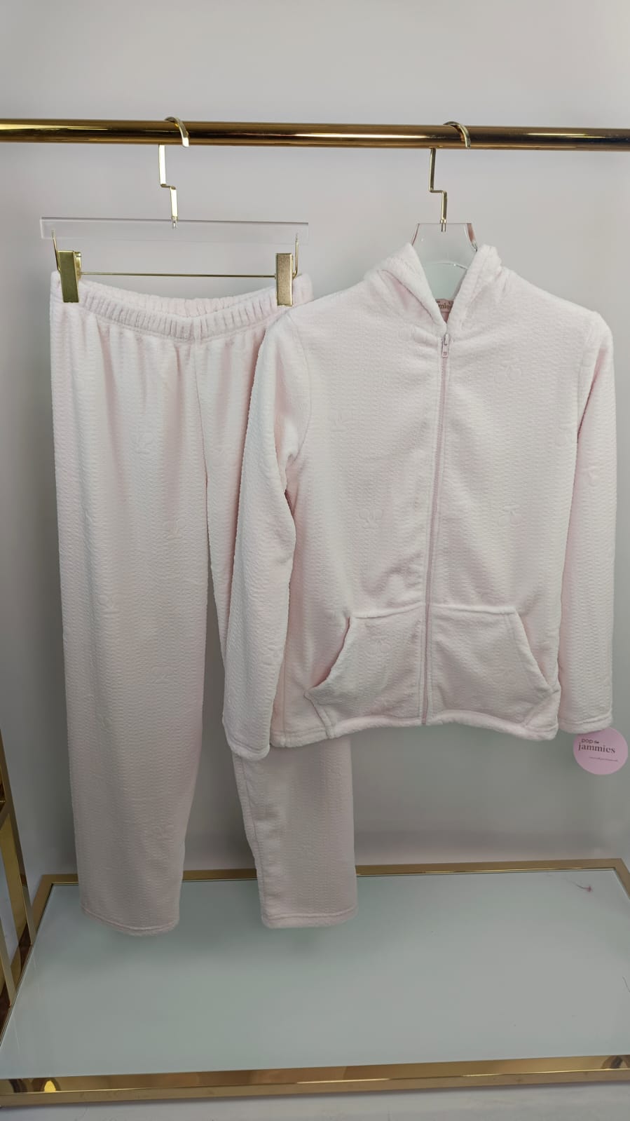 Soft-Touch Jacquard Pants Pajama Set