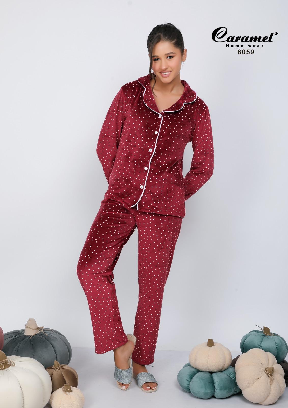 Velvet Dreams Polka Dot Pants Pajama Set