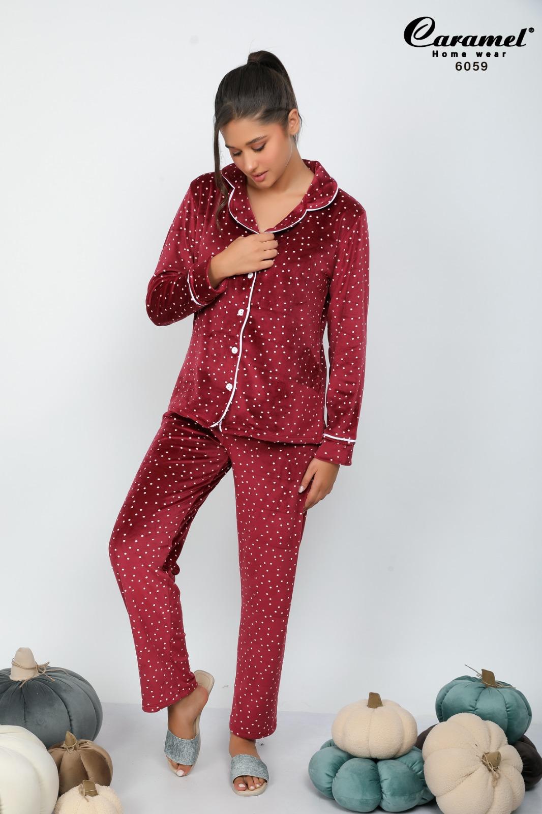 Velvet Dreams Polka Dot Pants Pajama Set