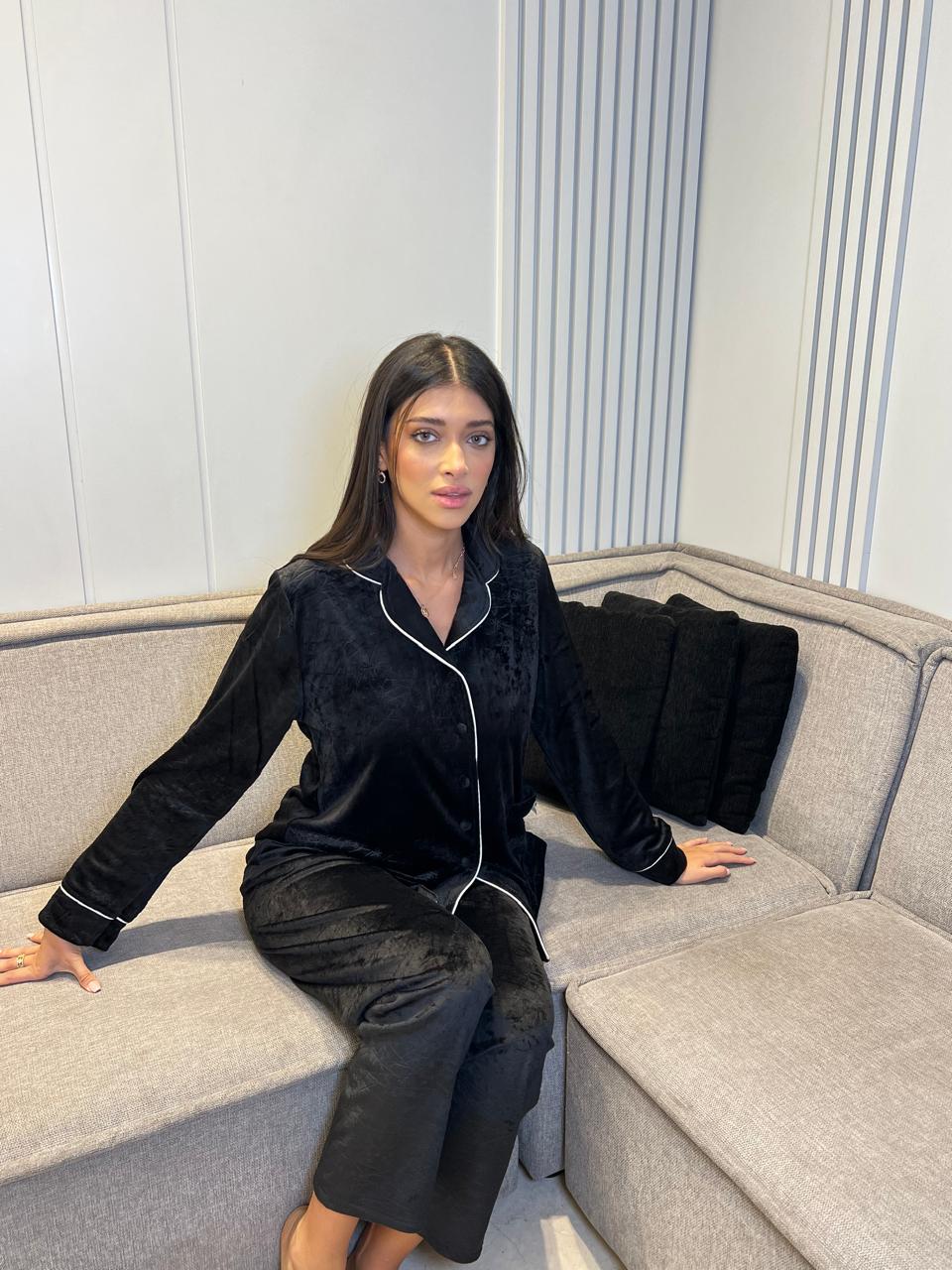 Velvet Pants Pajama Set