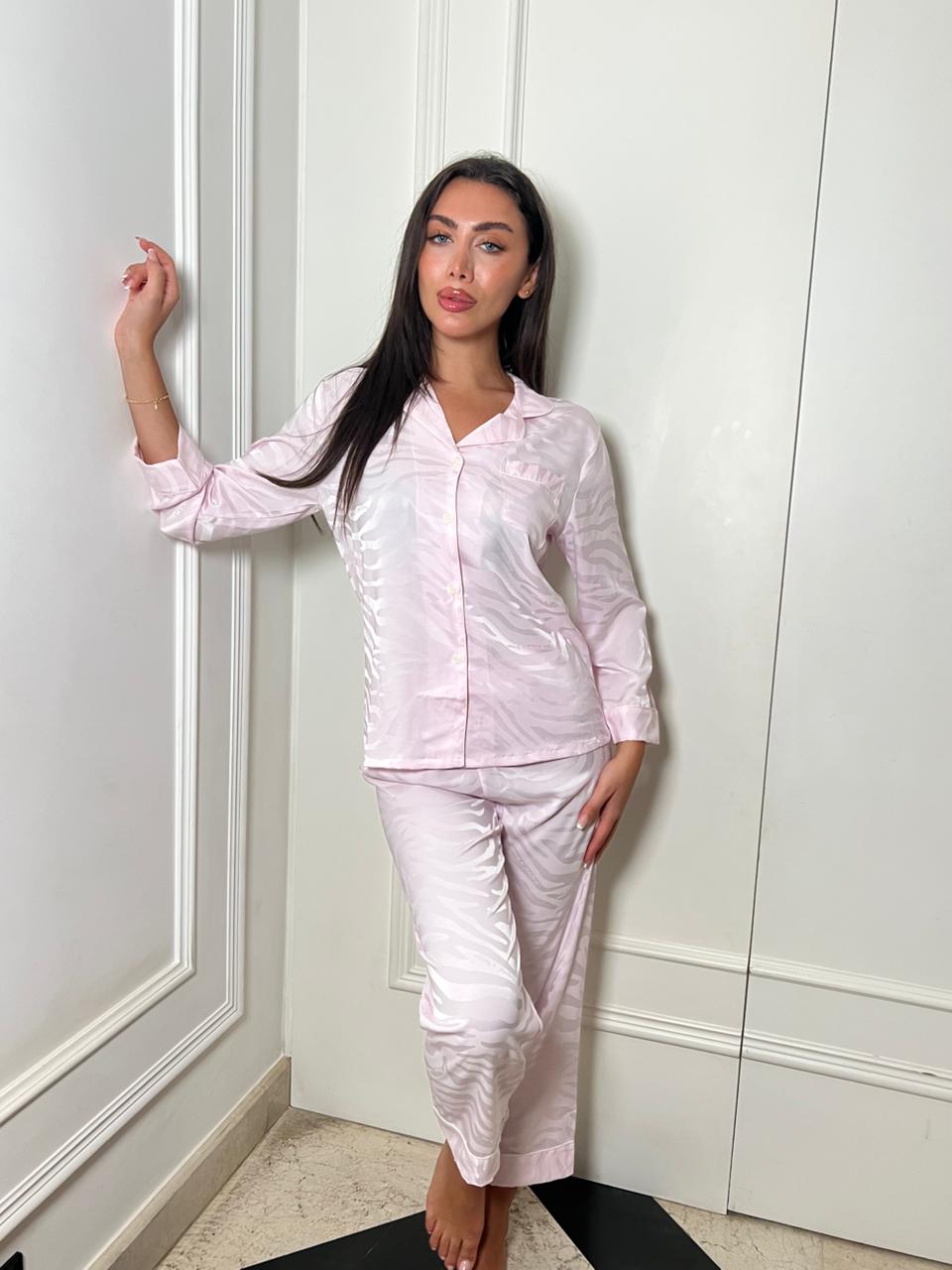Ivory Zebra Pants Pajama Set